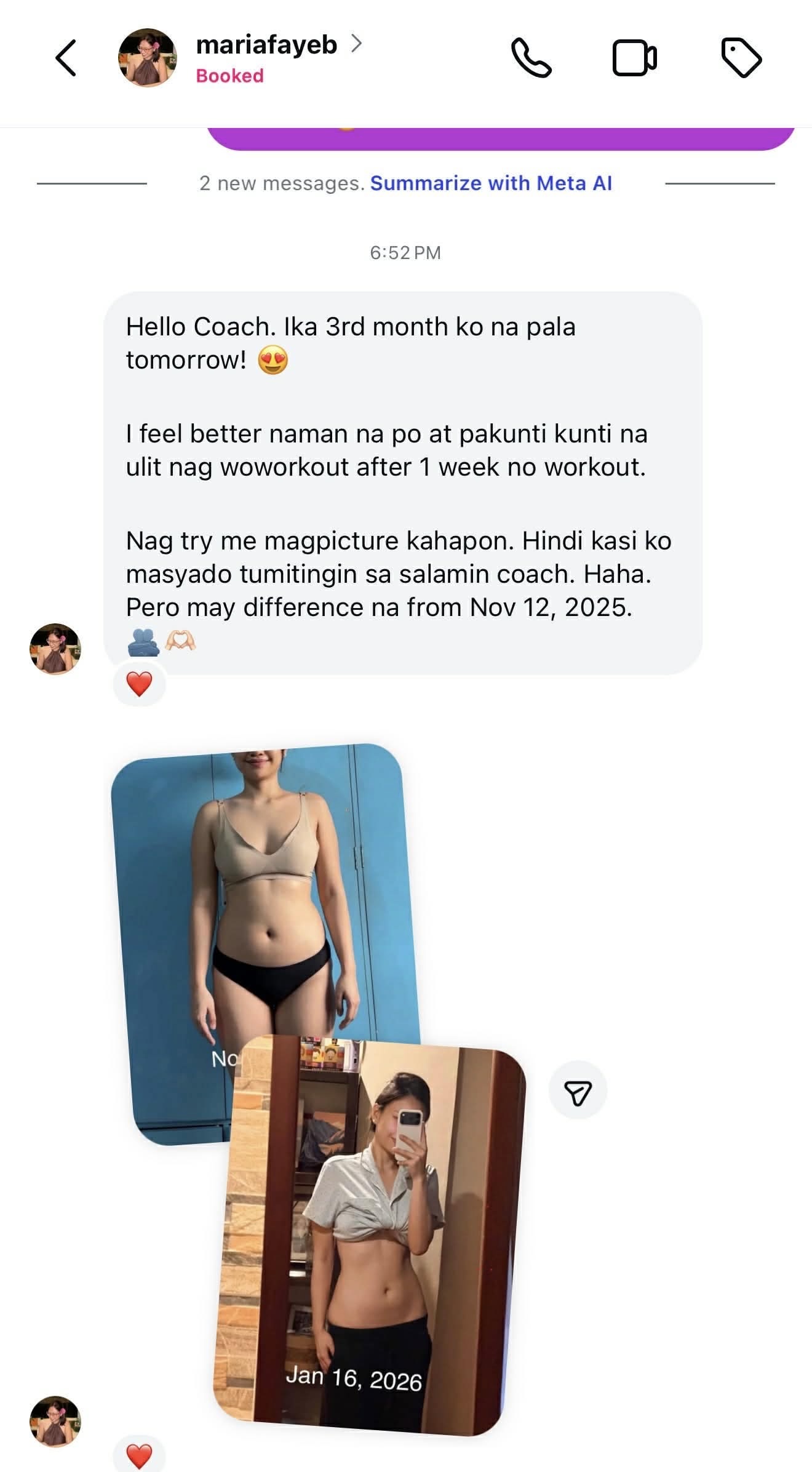 Mariafaye 2 month transformation